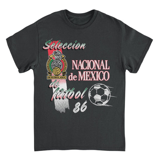 Toffs Retro Soccer Futbol Nacional De Mexico Black T-Shirt