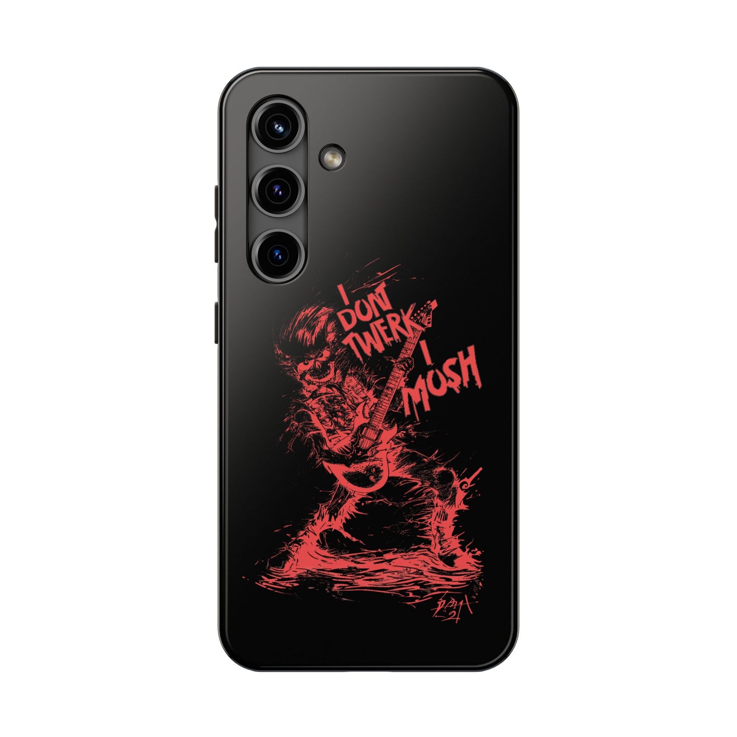 I DON'T TWERK I MOSH - Phone Case (black)