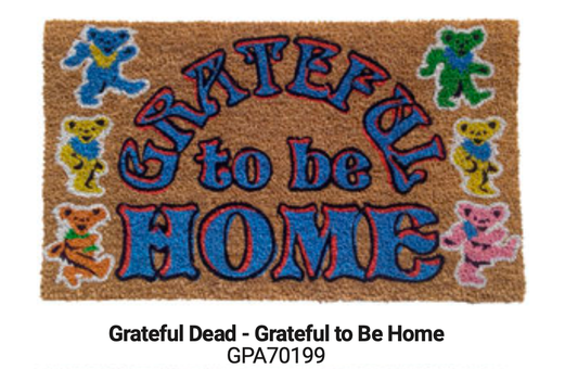 17 x 29 Inch Doormat – Grateful Dead “Grateful to Be Home” - AMPED