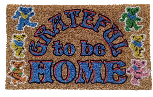 17 x 29 Inch Doormat – Grateful Dead “Grateful to Be Home” - AMPED