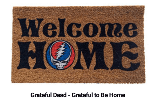 17 x 29 Inch Doormat – Grateful Dead “Grateful to Be Home” Design 2 - AMPED