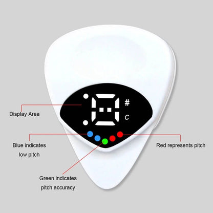 2 - in - 1 Guitar Pick Tuner - AMPED