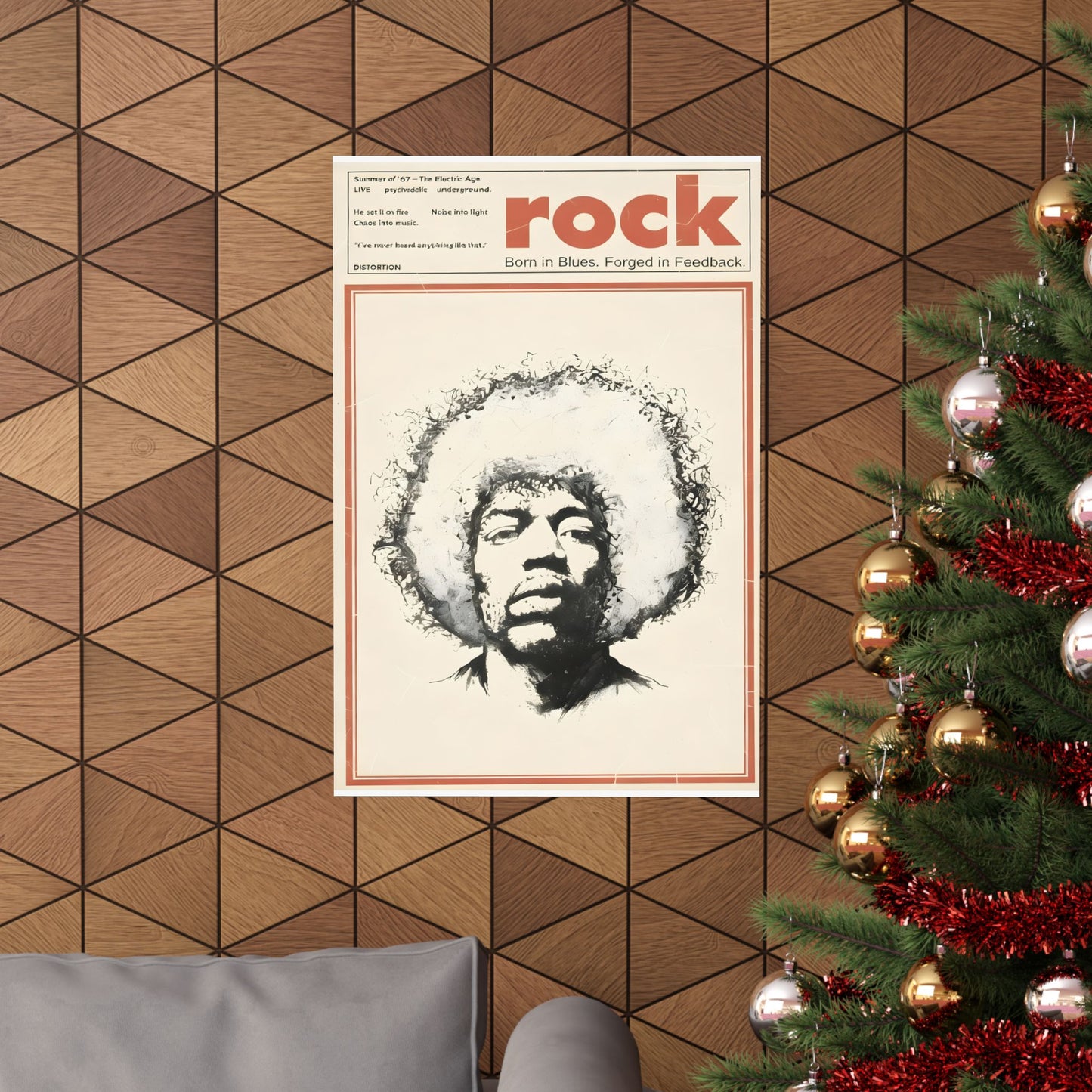 Rock Magazine Style Matte Poster — Vintage Music Portrait