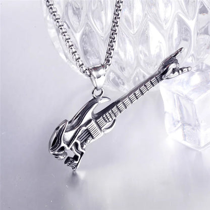 Retro Guitar Necklace