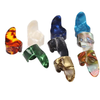 Miwayer 4pcs Guitar PicksGuitar Thumb Finger Picks Celluloid Picks Plectrums for Electric & Acoustic Guitars, Ukulele, Bass