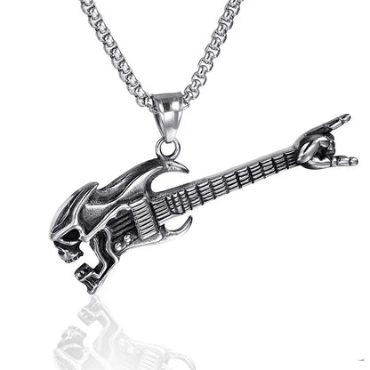 Retro Guitar Necklace