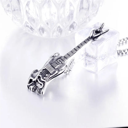 Retro Guitar Necklace