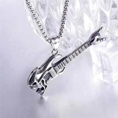 Retro Guitar Necklace