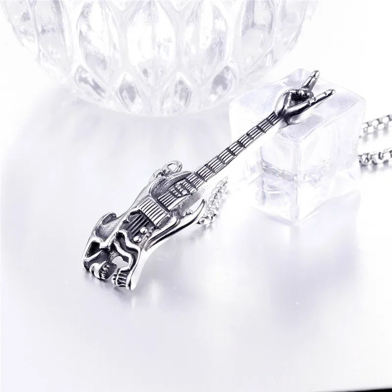 Retro Guitar Necklace