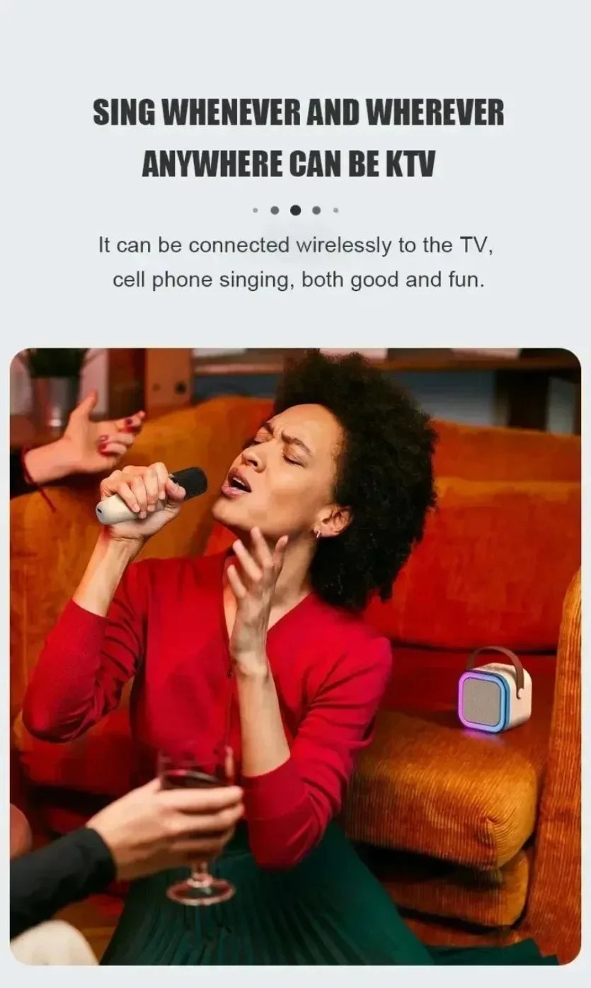 Portable Karaoke Bluetooth 5.3 Speaker