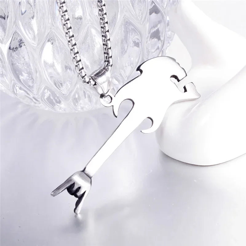 Retro Guitar Necklace