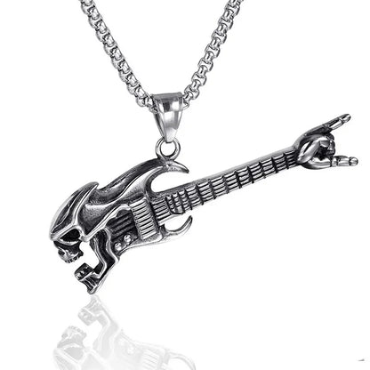 Retro Guitar Necklace