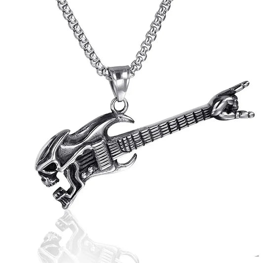 Retro Guitar Necklace