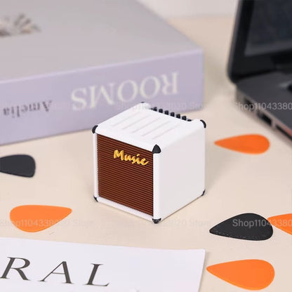AmpBlock 3D Mini Speaker – Portable Guitar Pick Holder - AMPED