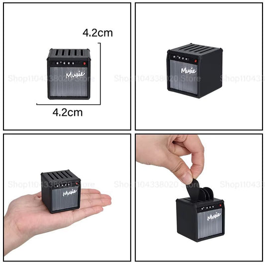 AmpBlock 3D Mini Speaker – Portable Guitar Pick Holder - AMPED