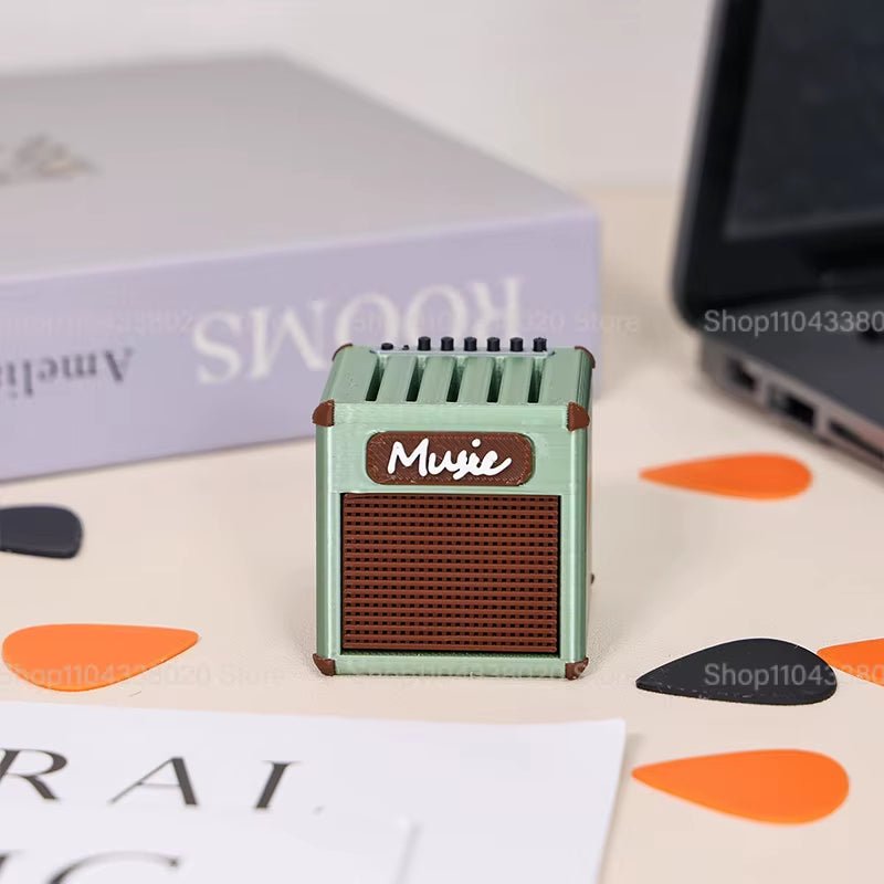 AmpBlock 3D Mini Speaker – Portable Guitar Pick Holder - AMPED