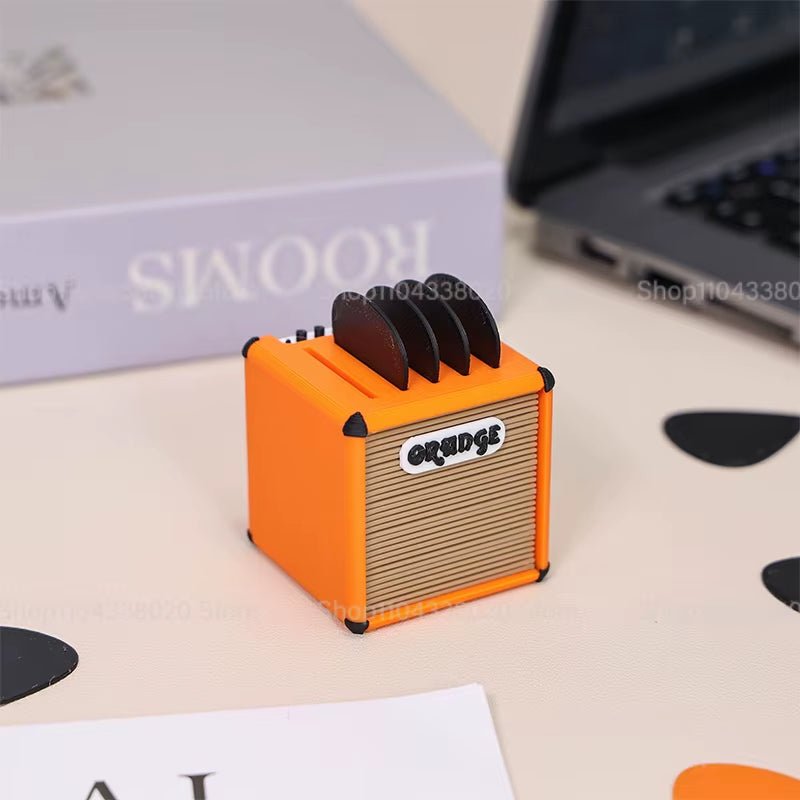 AmpBlock 3D Mini Speaker – Portable Guitar Pick Holder - AMPED
