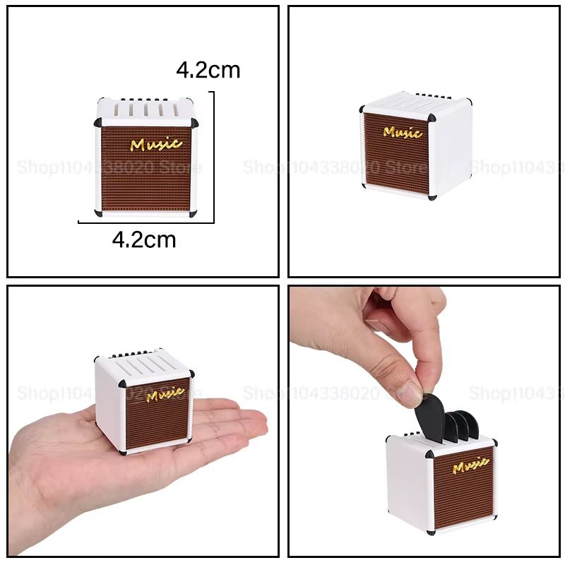 AmpBlock 3D Mini Speaker – Portable Guitar Pick Holder - AMPED