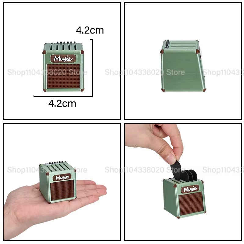 AmpBlock 3D Mini Speaker – Portable Guitar Pick Holder - AMPED