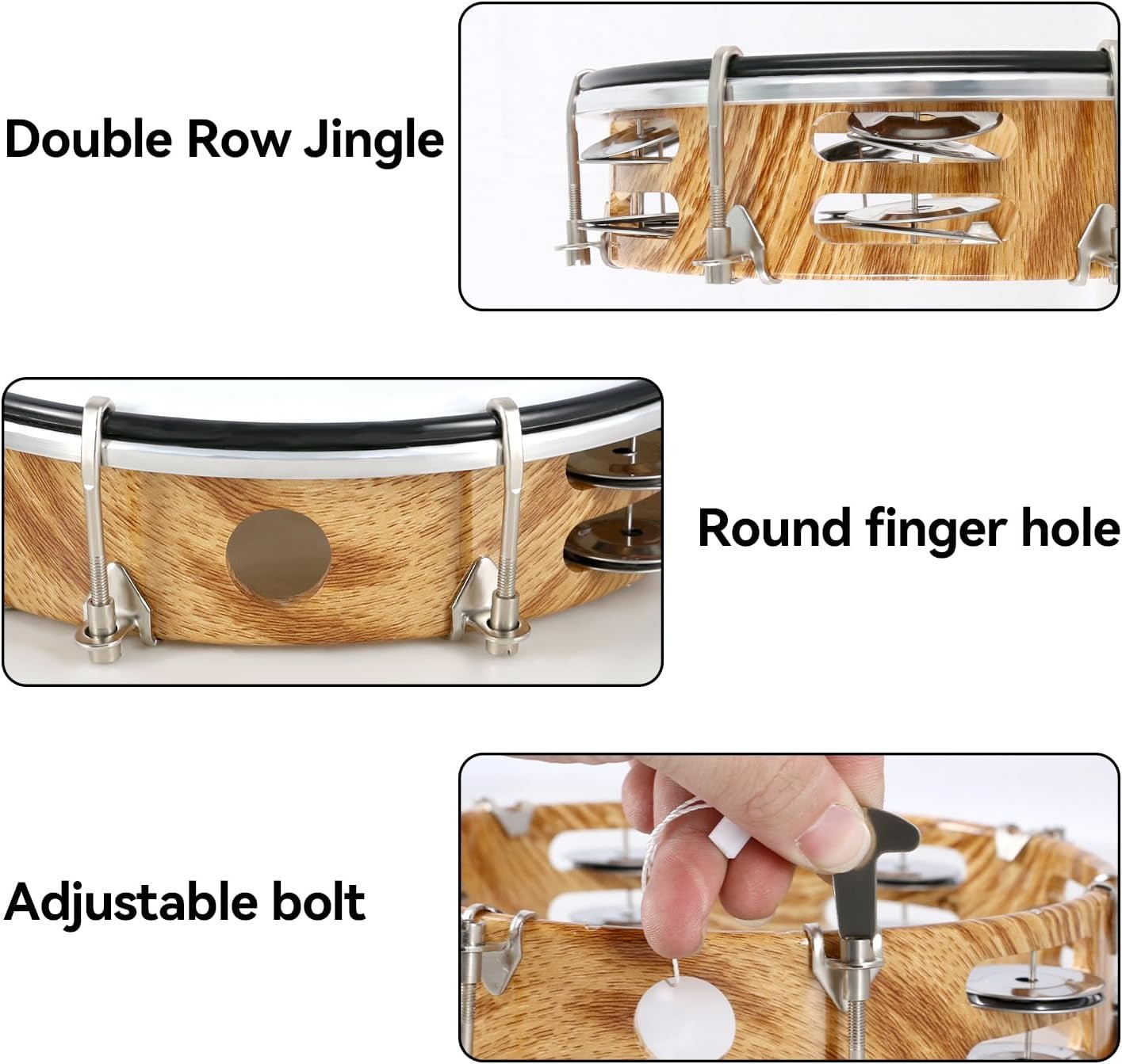 Amped GrooveLite 8″ Handheld Tambourine - AMPED