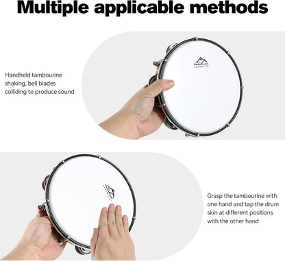 Amped GrooveLite 8″ Handheld Tambourine - AMPED