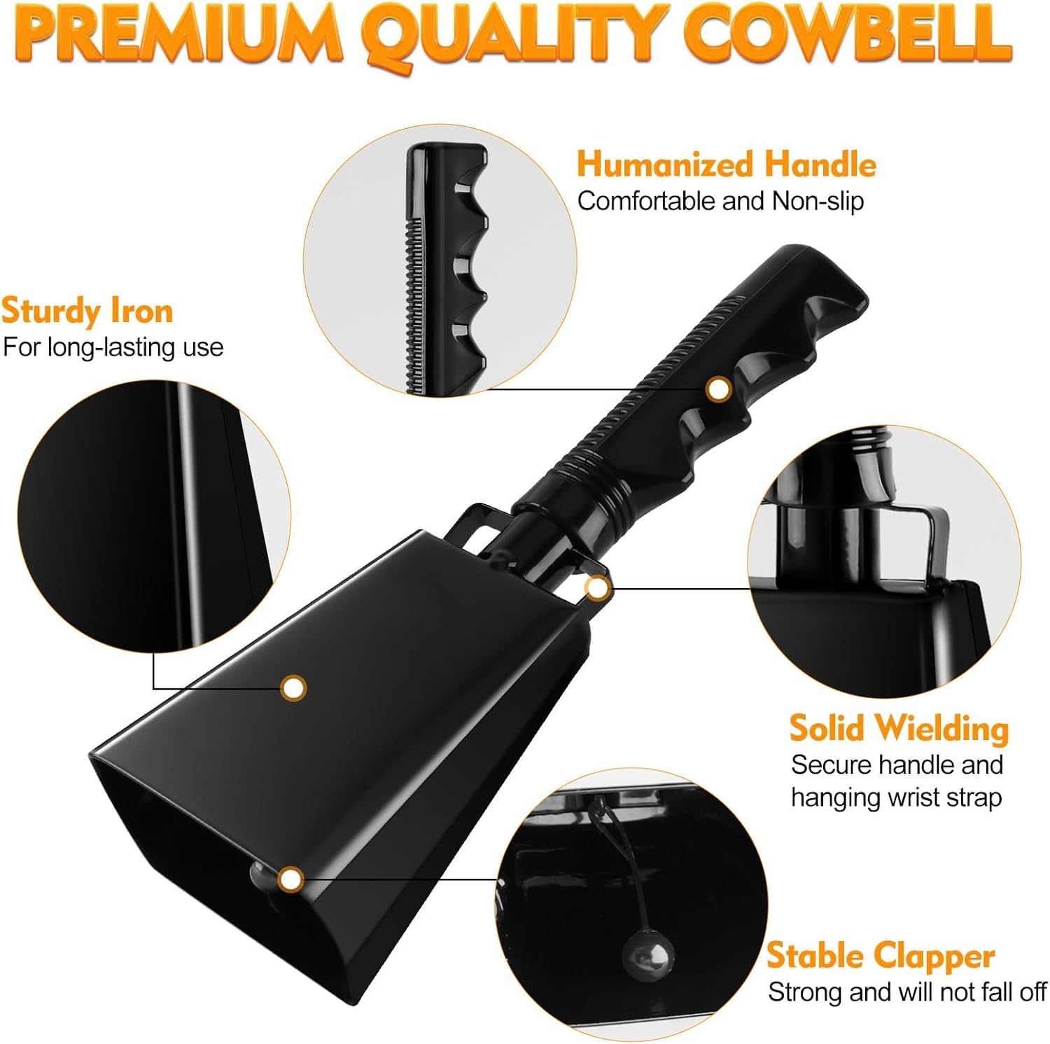 Arena Pro 9" Cowbell – Stadium & Stage Series - AMPED