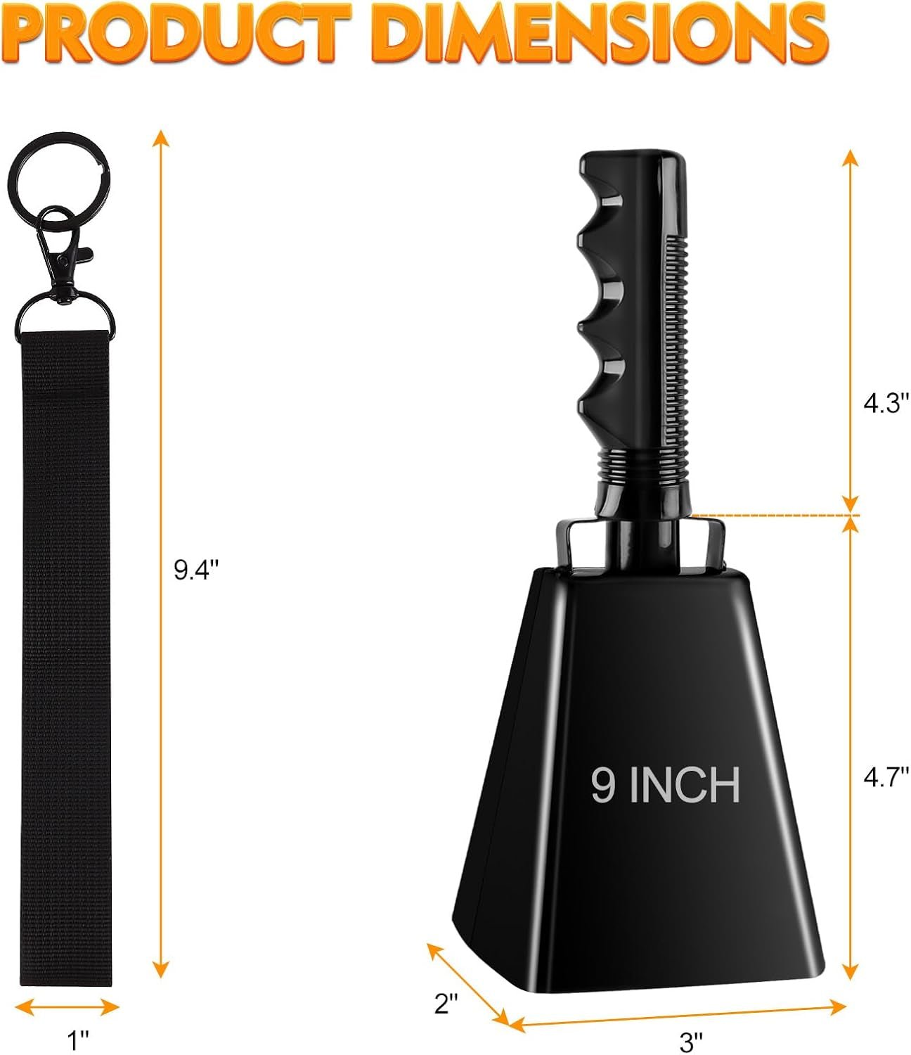 Arena Pro 9" Cowbell – Stadium & Stage Series - AMPED