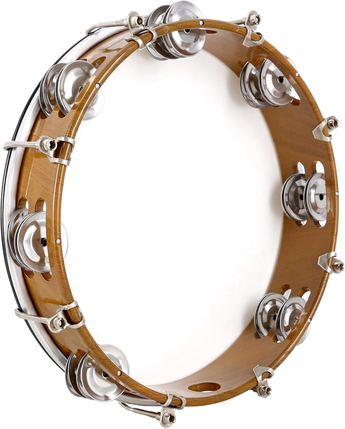 Classic 10" Hand Tambourine – Adjustable Performance Ring - AMPED