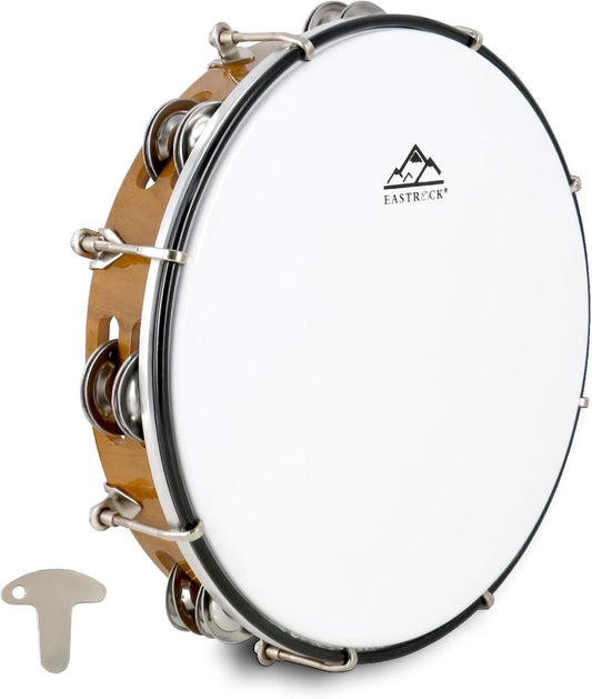 Classic 10" Hand Tambourine – Adjustable Performance Ring - AMPED