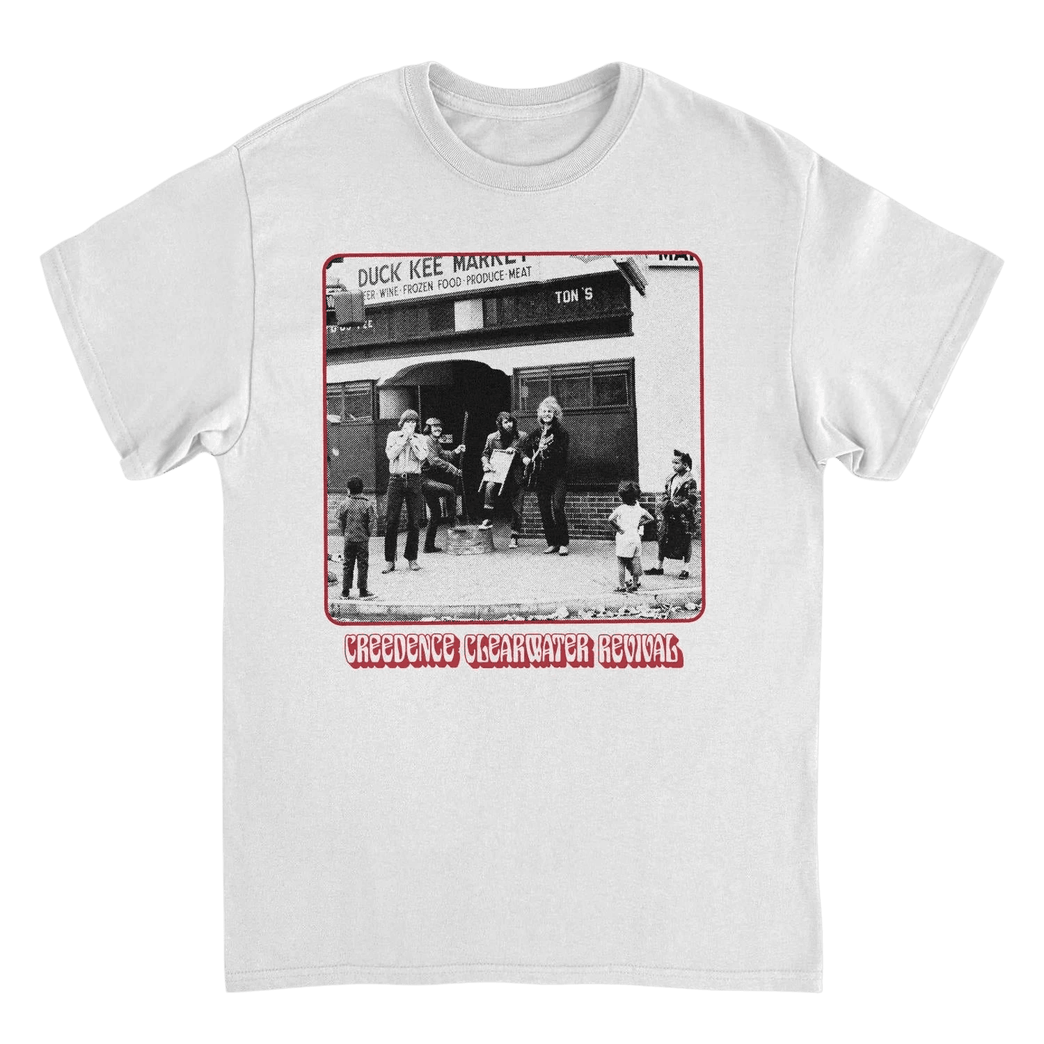 Creedence Clearwater Revival CCR Market Band Photo White T-Shirt - AMPED