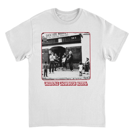 Creedence Clearwater Revival CCR Market Band Photo White T-Shirt - AMPED