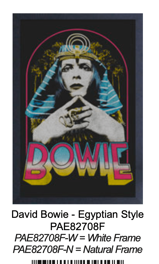 David Bowie – Egyptian Style Poster (11 x 17) - AMPED