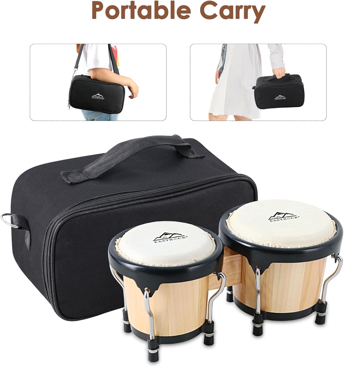 Fiesta Twin Bongos – 4" & 5" Starter Drum Set - AMPED