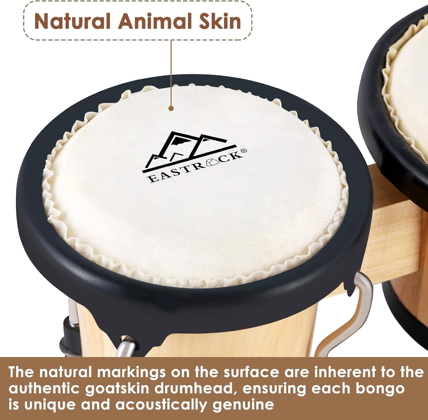 Fiesta Twin Bongos – 4" & 5" Starter Drum Set - AMPED