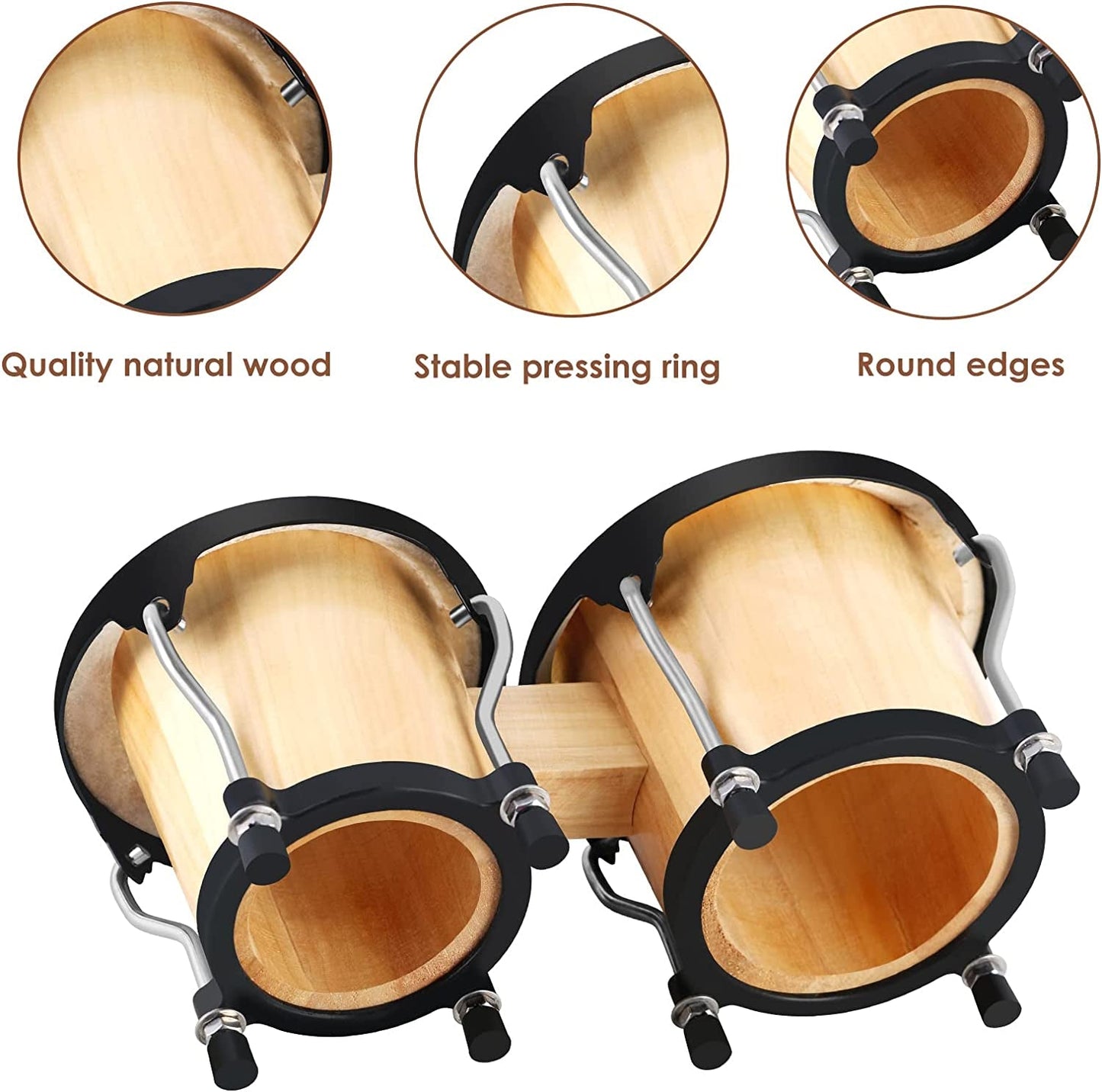Fiesta Twin Bongos – 4" & 5" Starter Drum Set - AMPED