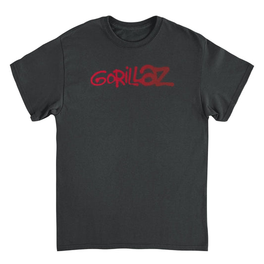 GORILLAZ Logo Graffiti Red T-Shirt - AMPED