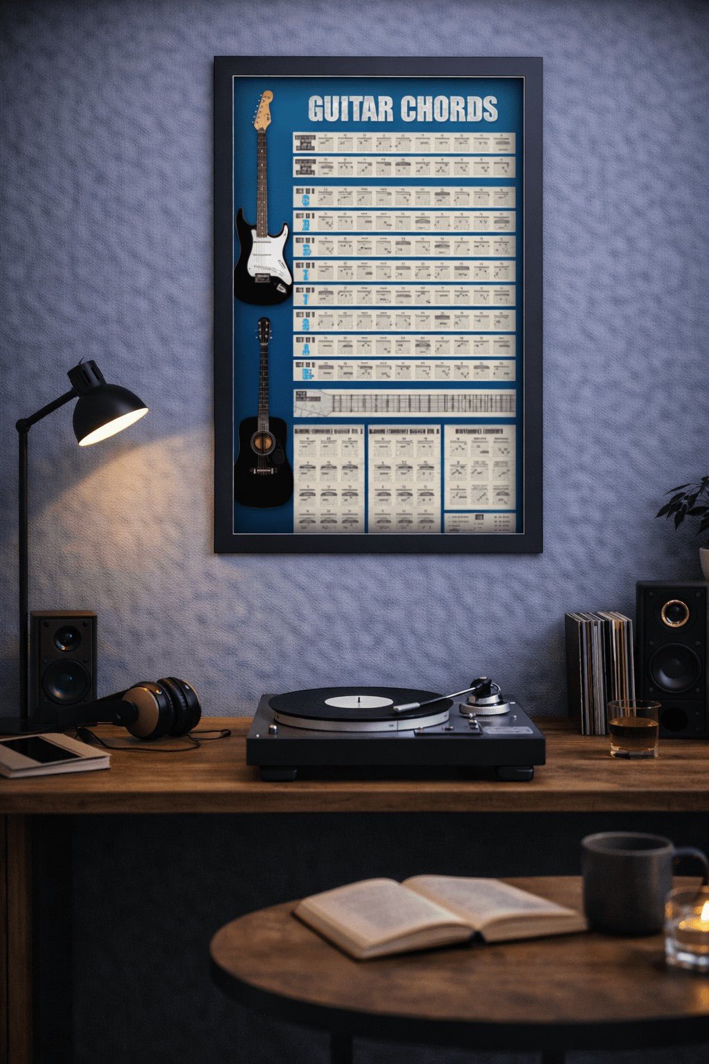 Guitar Chords Reference Poster (11 x 17) - AMPED