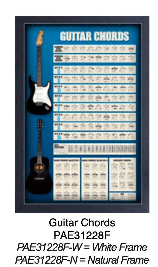 Guitar Chords Reference Poster (11 x 17) - AMPED