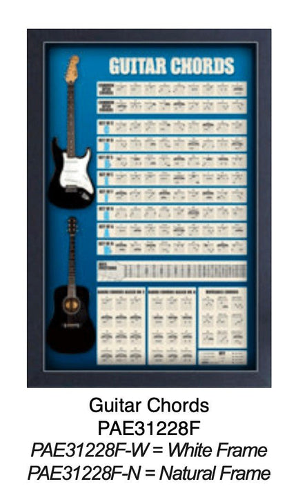 Guitar Chords Reference Poster (11 x 17) - AMPED