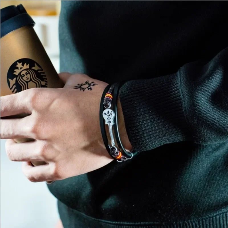 Guitar Leather Braided Bracelet - AMPED
