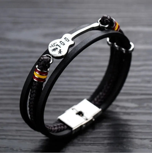 Guitar Leather Braided Bracelet - AMPED