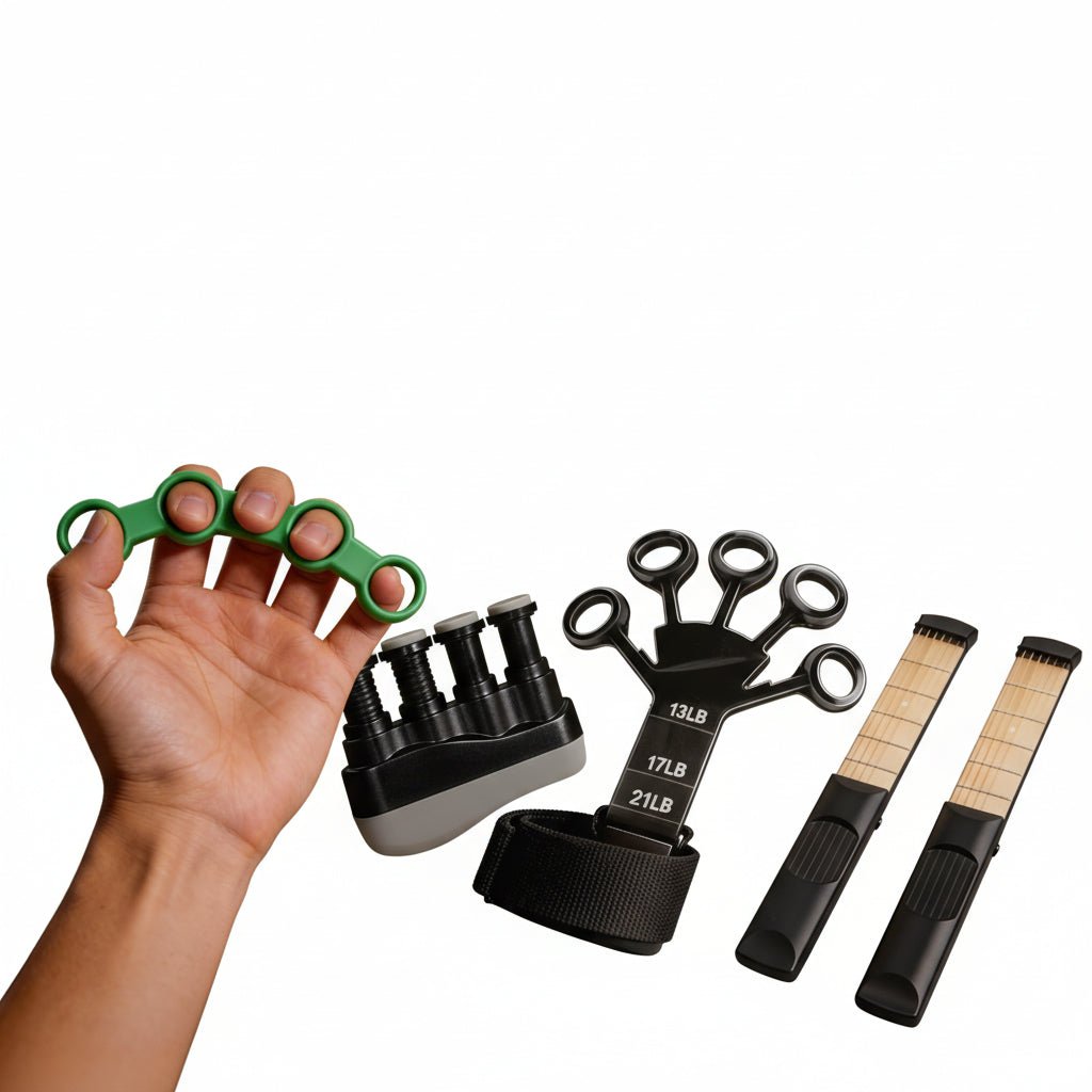 Guitar Mastery Essentials Kit – 4 - in - 1 Training Pack - AMPED