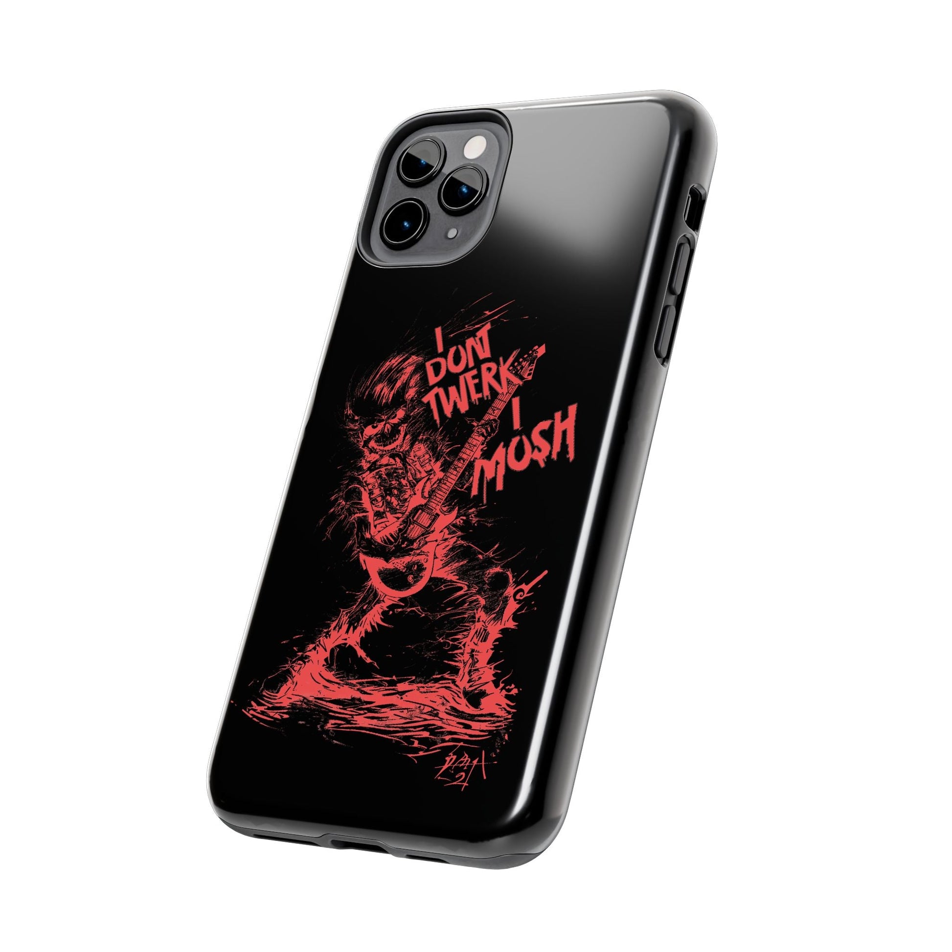 I DON'T TWERK I MOSH - Phone Case (black) - AMPED
