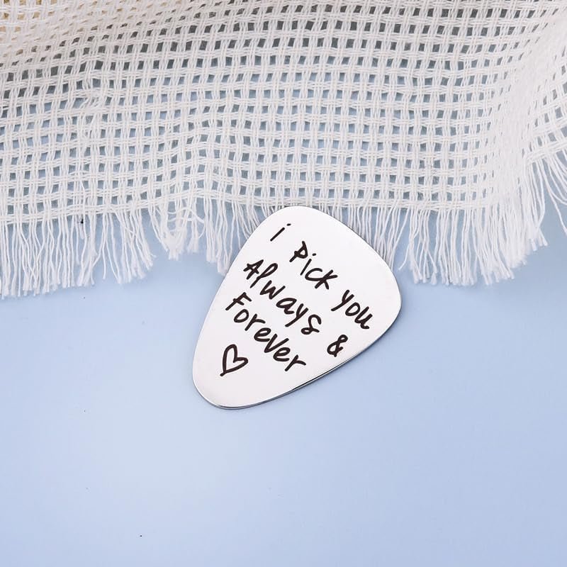“I Pick You” Musician Gift – Engraved Guitar Pick Keepsake - AMPED
