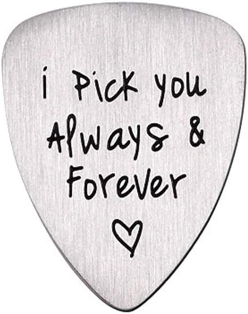 “I Pick You” Musician Gift – Engraved Guitar Pick Keepsake - AMPED