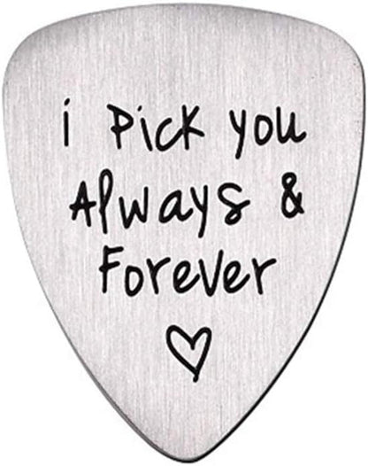 “I Pick You” Musician Gift – Engraved Guitar Pick Keepsake - AMPED