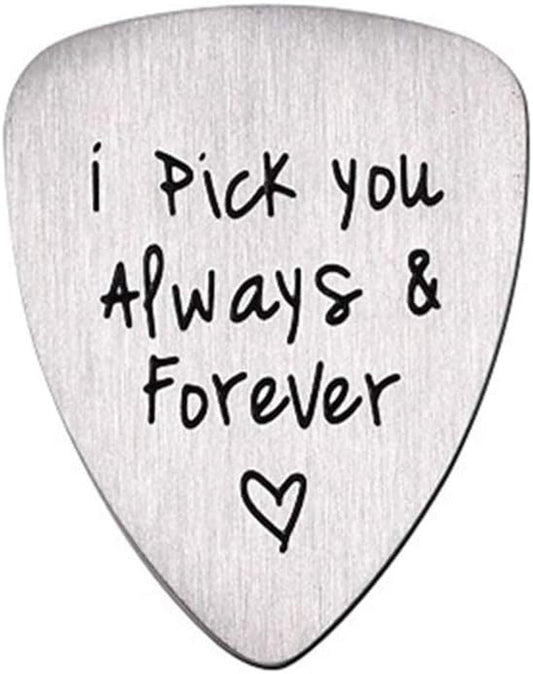 “I Pick You” Musician Gift – Engraved Guitar Pick Keepsake - AMPED