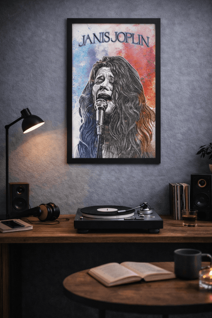 Janis Joplin – Paint (11 x 17 Poster) - AMPED
