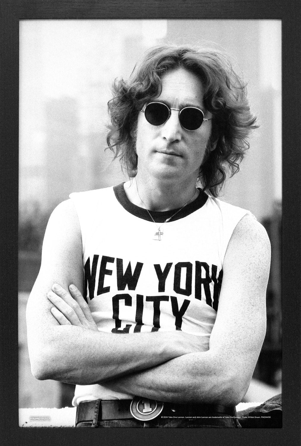 John Lennon - At NYC (11x17 Framed Print) - AMPED