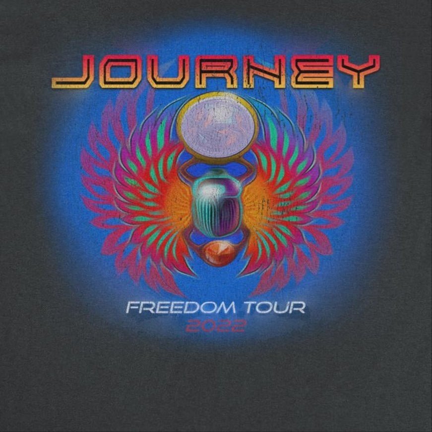 Journey Freedom Tour 2022 Black T-Shirt - AMPED